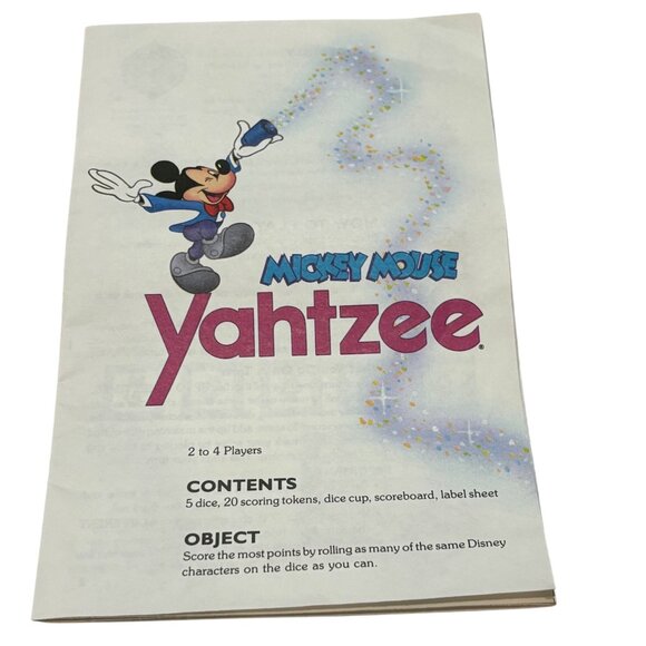 Mickey Mouse Yahtzee Board Game For Kids Ages 5+ 2-4 Players By Milton Bradley C - Picture 4 of 6